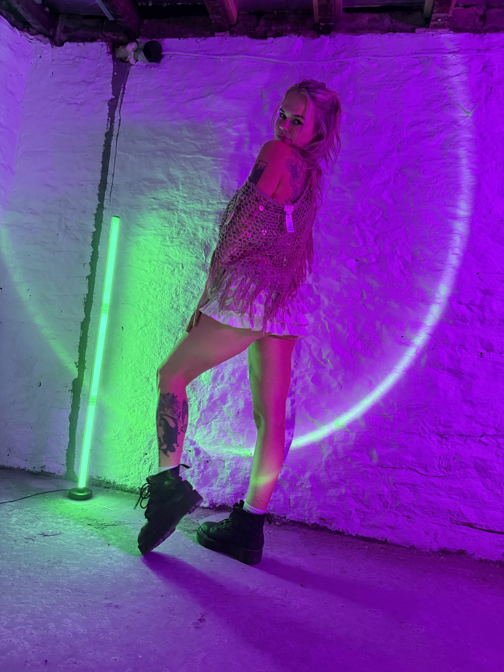 Static Sparkle Fringe Dress