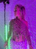 Static Sparkle Fringe Dress
